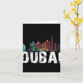 Carte New Dubai Love Skyline Uni For Holidays In Dubai  (Fleur jaune)