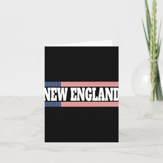 Carte New England Usa Flag Patriotic State Varsity New E (Devant)