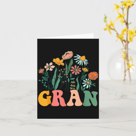 Carte New Gran Wildflower First Birthday & Baby Show (Fleur jaune)