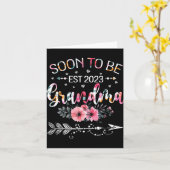 Carte New Grandma Mother's Day Soon To Be Grandma Est 20 (Fleur jaune)