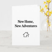 Carte New Home, New Adventures" Minimalist Housewarming  (Fleur jaune)