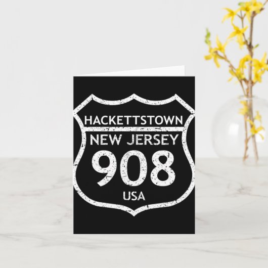Carte New Jersey Area Code 908 Hackettstown, Nj Home Sta (Fleur jaune)