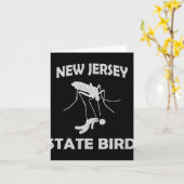 Carte New Jersey Mosquito State Bird Funny Outdoors  (Fleur jaune)
