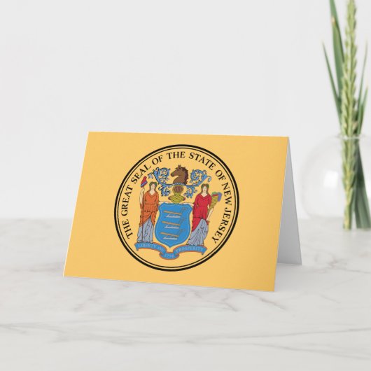 Carte New Jerseyan Seal, Seal of New Jersey (Devant)