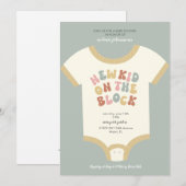 Carte New Kid on the Block Baby Shower (Devant / Derrière)