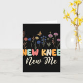 Carte New Knee New Me Funny Knee Surgery Recovery Joke (Fleur jaune)