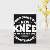 Carte New Knee Replacement Surgery Get Well Recovery Gag (Fleur jaune)