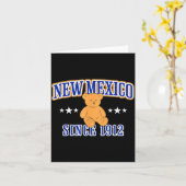 Carte New Mexico Est. 1912, Nm Usa Patriotic Teddy Bear (Fleur jaune)