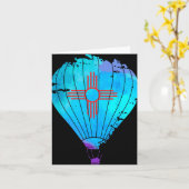 Carte New Mexico Festival Hot Air Balloon Zia Gift (Fleur jaune)