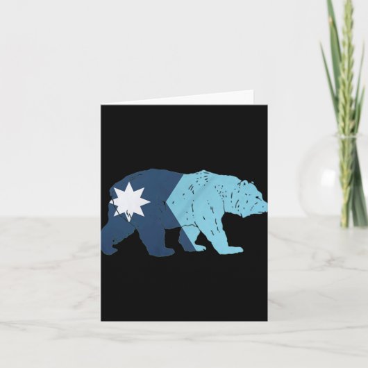 Carte New Minnesota State Flag Bear (Devant)