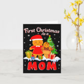 Carte New Mother Christmas Costume First Christmas As A (Fleur jaune)