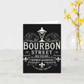 Carte New Orleans French Quarter Bourbon Street Louisian (Fleur jaune)