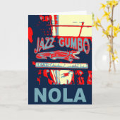 Carte New Orleans Nola Jazz Gumbo (Fleur jaune)