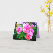 CARTE NEW! PINK ROSES GREETING CARD (Fleur jaune)