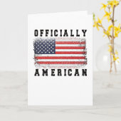 Carte New US Citizen Venin Proud American Citizenship US (Fleur jaune)