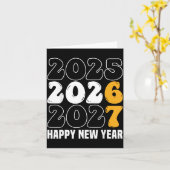 Carte New Year 2026 Shirt Funny 67 Meme Six Seven  (Fleur jaune)