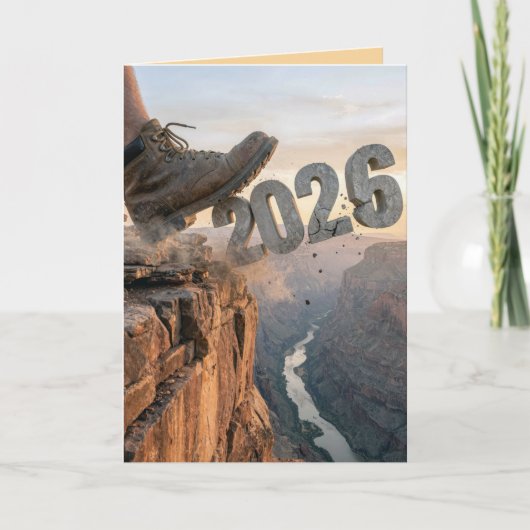 Carte New Year 2027 Hiking Boot (Devant)