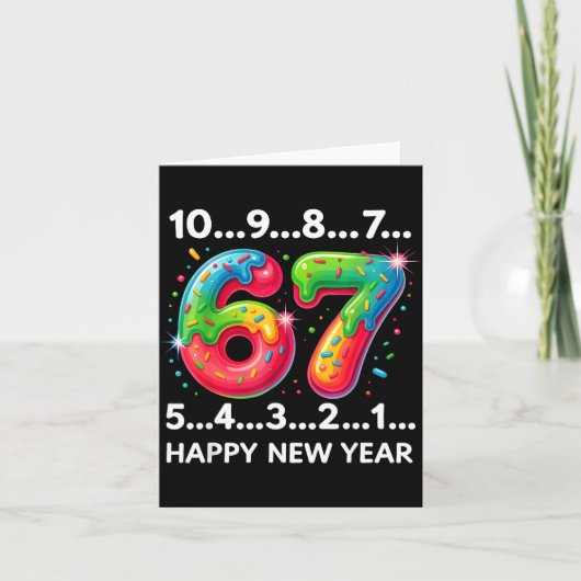 Carte New Year 67 Candy Countdown Funny Happy New Year 2 (Devant)