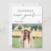 Carte New Year Gold Photo Simple Holiday Card (Devant)