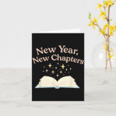 Carte New Year New Chapters Cozy Reading For Book Lovers (Fleur jaune)
