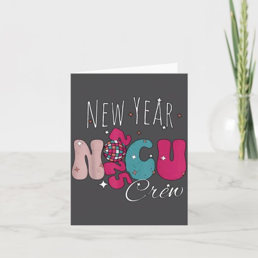 Carte New Year Nicu Nurse Crew Celebration Uni-adults - (Devant)