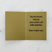 Carte New Year Reflection Card – Black and Gold Design (Intérieur)