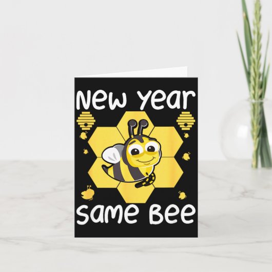 Carte New Year Same Bee Meme Funny New Years Eve  (Devant)