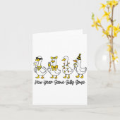 Carte New Year Same Silly Goose Funny 2026 New Year Funn (Fleur jaune)