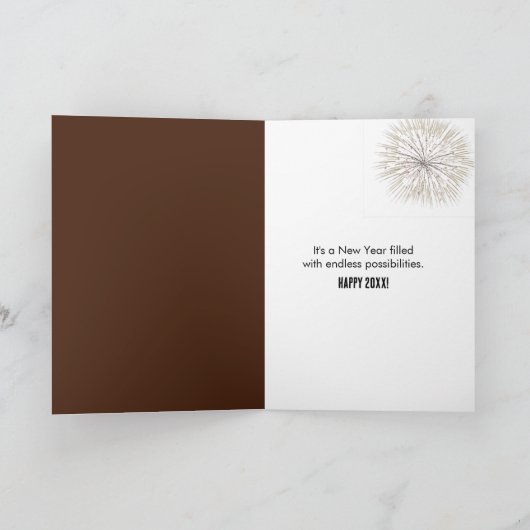 Carte New Year Sparklers With Countdown Clock (Intérieur)