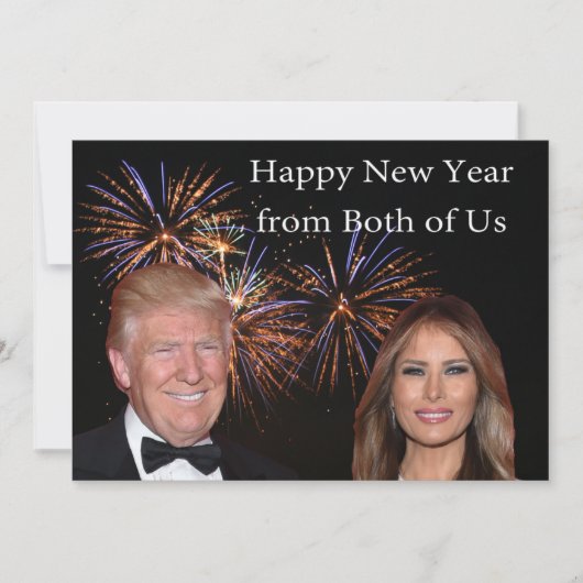 Carte New Years de Donald et Melania Trump (Devant)