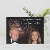 Carte New Years de Donald et Melania Trump (Debout devant)