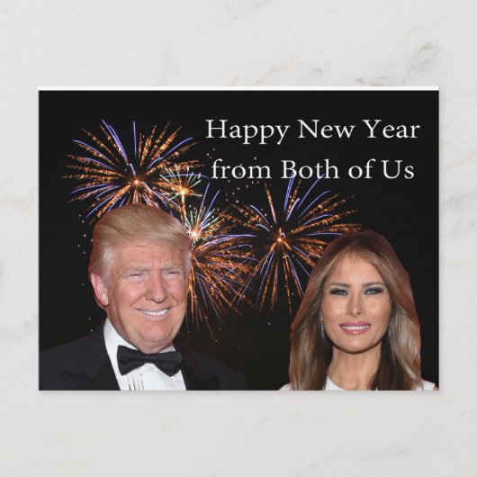 Carte New Years de Donald et Melania Trump (Devant)