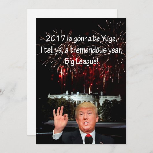 Carte New Years de Donald J. Trump (Devant / Derrière)