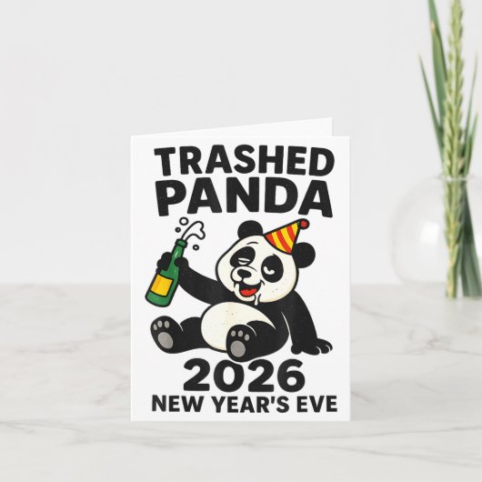 Carte New Years Eve 2026 Trashed Panda Premium  (Devant)