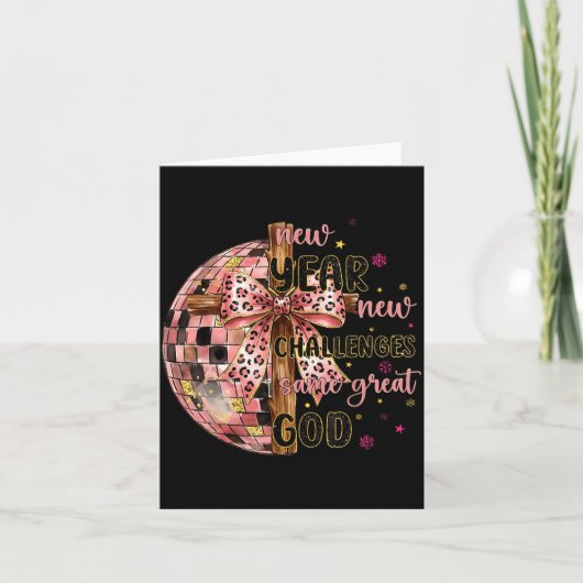 Carte New Years New Challenges Same Great God Christian  (Devant)