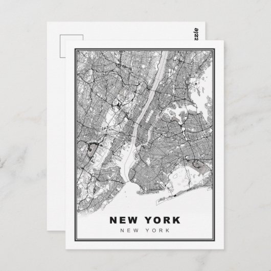 Carte New York (Devant / Derrière)