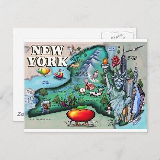 Carte New York (Devant / Derrière)