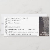 Carte New York Boarding Pass Travel Plane Ticket (Devant)