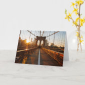 Carte New York City Brooklyn Bridge Sunrise (Fleur jaune)