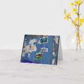 Carte New York City Graffiti Street Art (Fleur jaune)