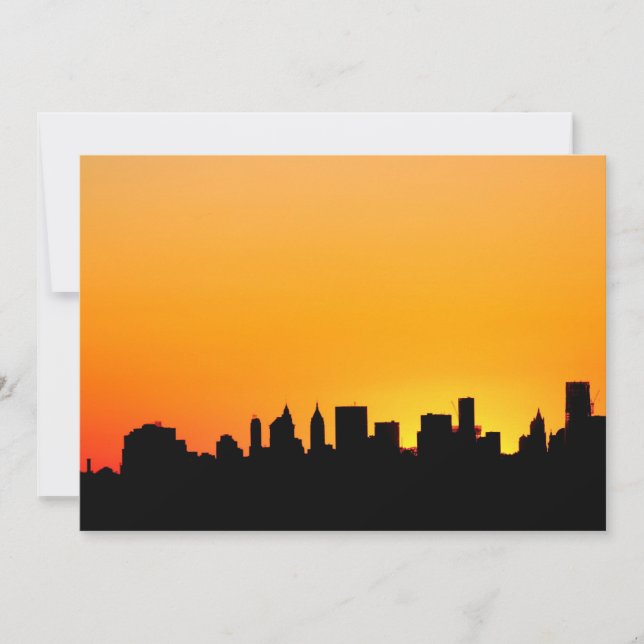 Carte New York City Skyline à Sunset, Manhattan (Devant)