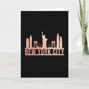 Carte New York City USA Cityscape Skyline Drôle cadeau