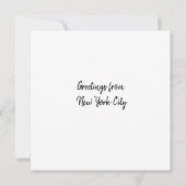 Carte New York colorée personnalisée (Dos)