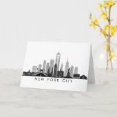 Carte NEW YORK Manhattan USA City Skyline (Fleur jaune)