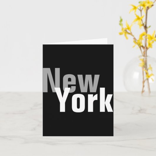 Carte New York Mens Basic Dark  (Fleur jaune)