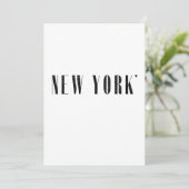 Carte New York - minimalistic typography card (Debout devant)