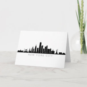 Carte NEW YORK NYC Manhatten USA City Skyline Silhouette