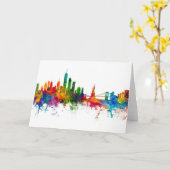 Carte New York Skyline (Fleur jaune)