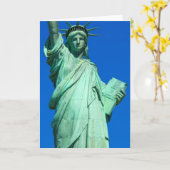 Carte New York, statue de la liberté (Fleur jaune)