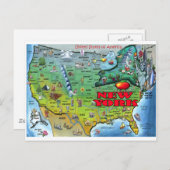 Carte New York USA (Devant / Derrière)